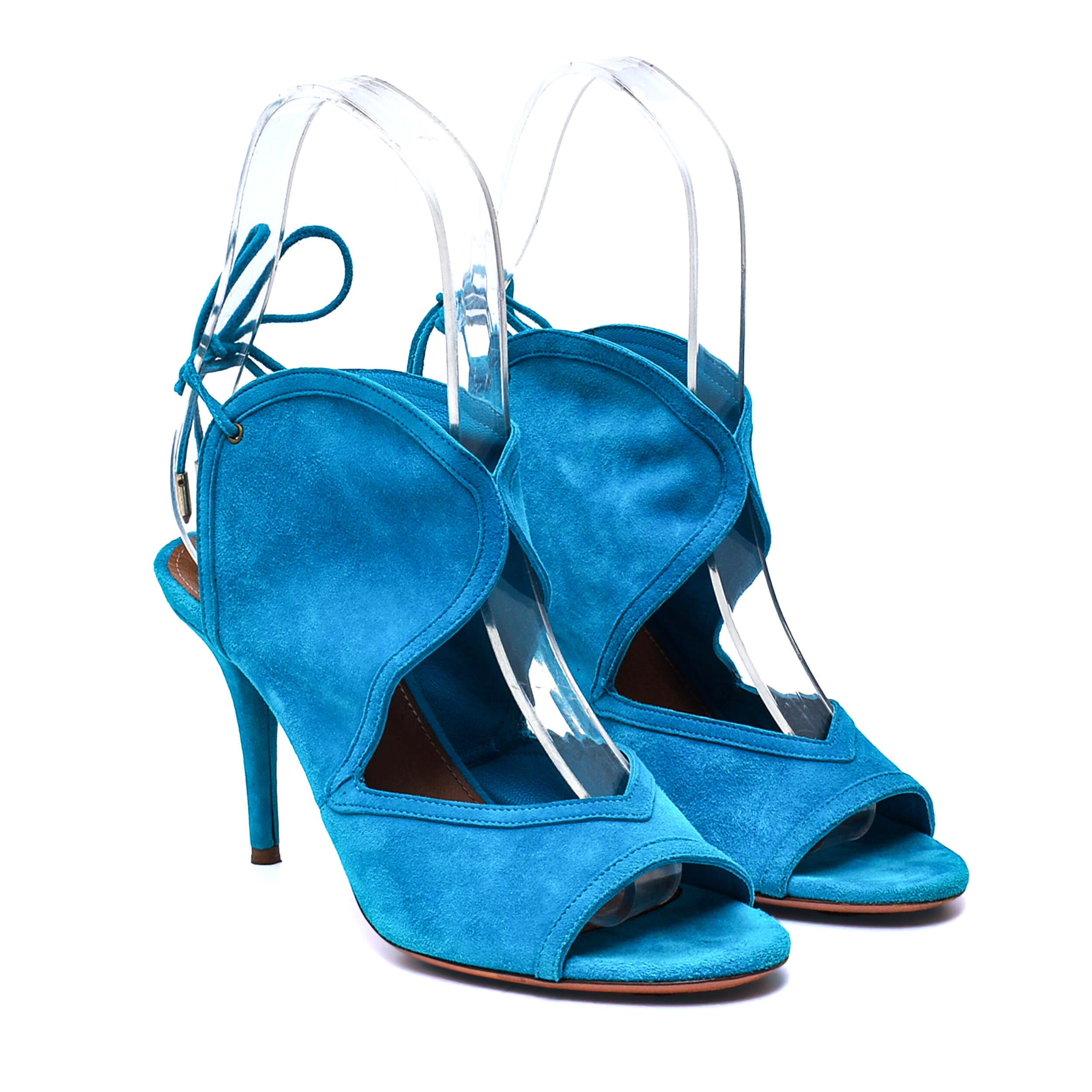 Aquazzura - Azure Blue Suede Cut Out Heels / 38